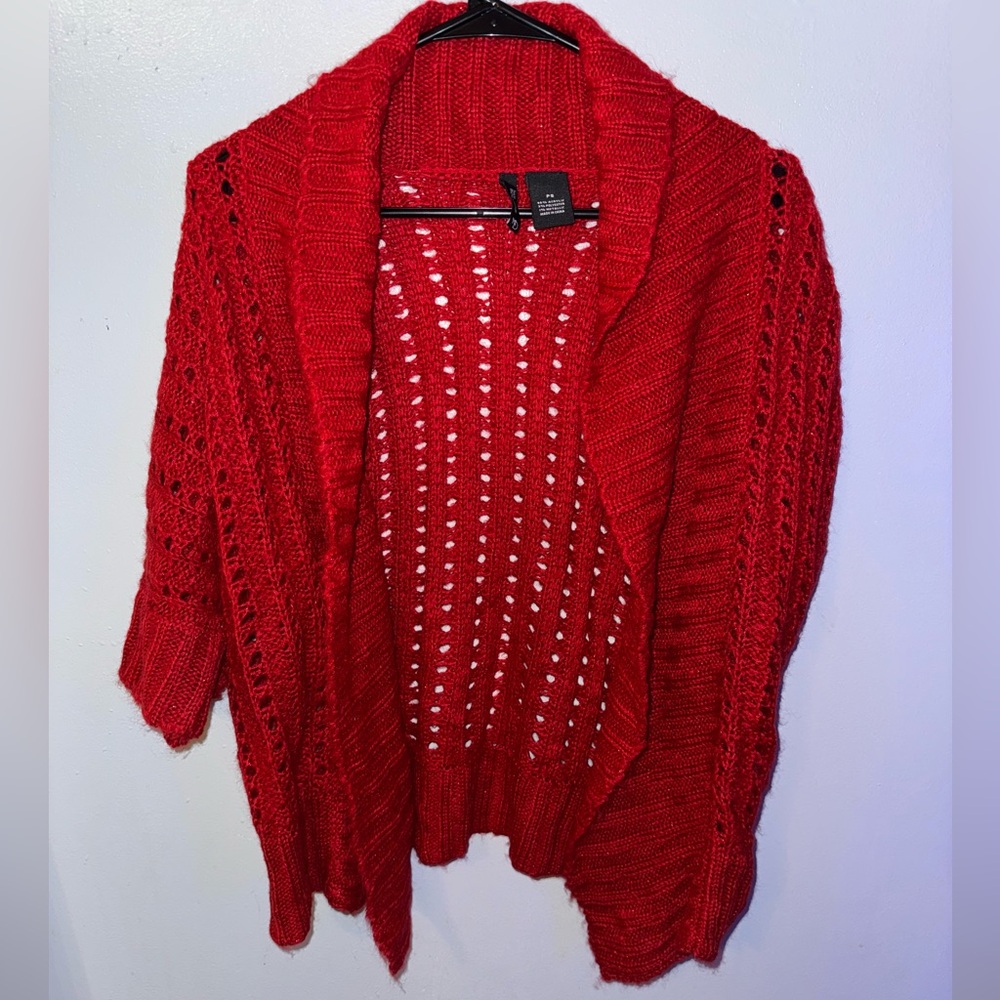 New directions Red cardigan